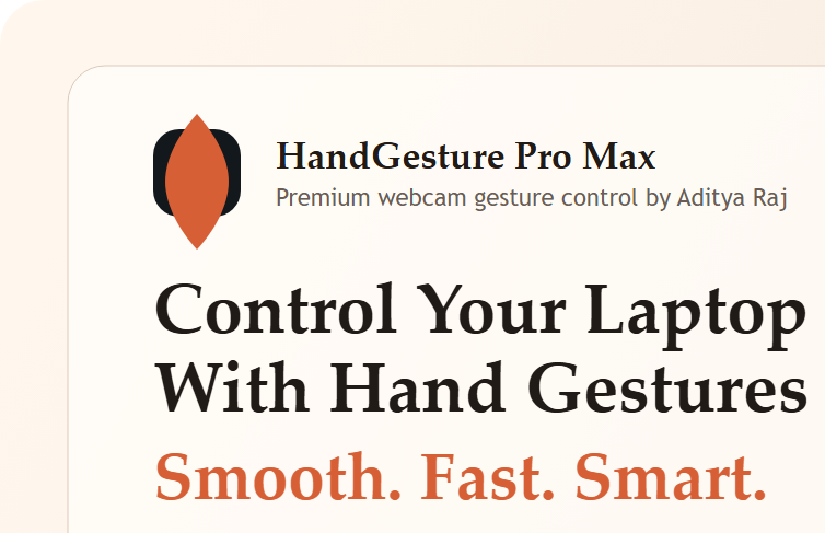 HandGesture Pro Max interface preview